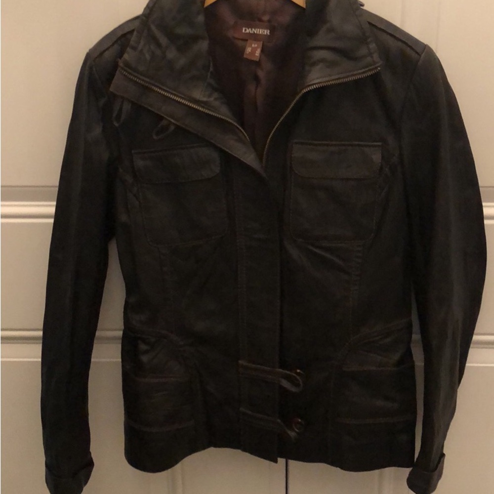 Danier Dark Brown Leather Jacket